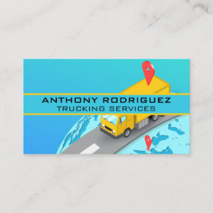 Truck Delivering Business Card
