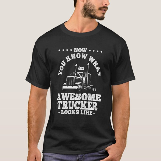Truck Diesel Highway Best Job Money Truck Driver T T-Shirt (Front)