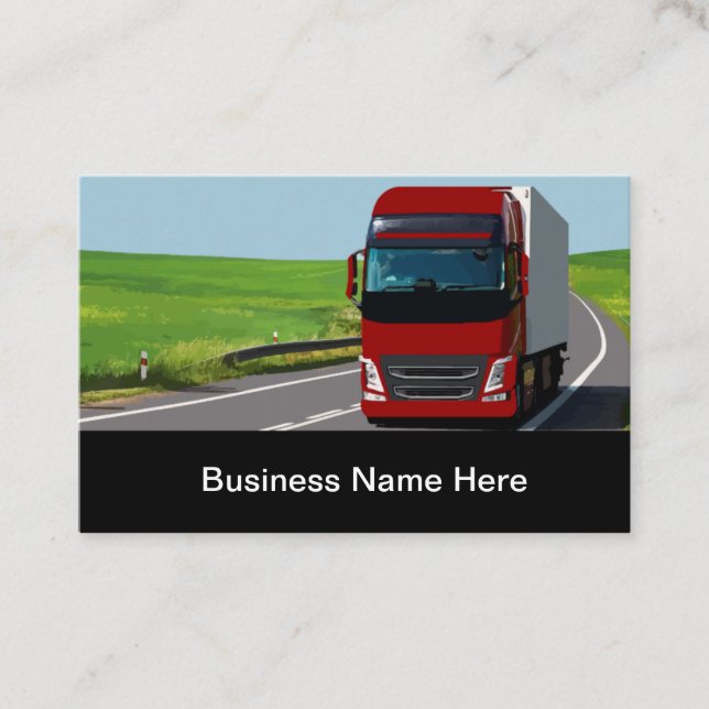 Truck Driver And Driving School Business Card (Front)