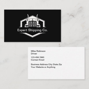 Truck Driver And Trucking Service Business Card