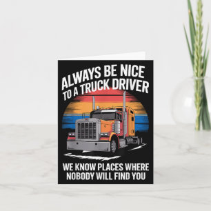 Truck Driver Art For Men Dad Women Trucking Cdl Tr Card