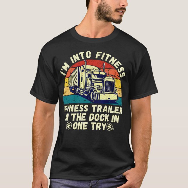 Truck Driver Art For Men Dad Women Trucking Driver T-Shirt (Front)