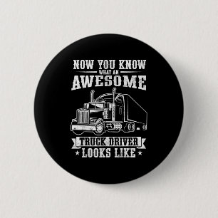 Truck Driver Art For Men Women Truck Driver Trucki 6 Cm Round Badge