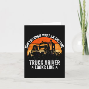 Truck Driver Art For Men Women Truck Driver Trucki Card