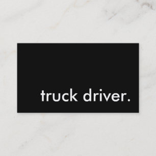truck driver. business card