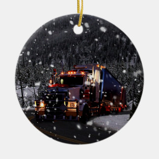 Truck Driver Christmas Ceramic Tree Decoration