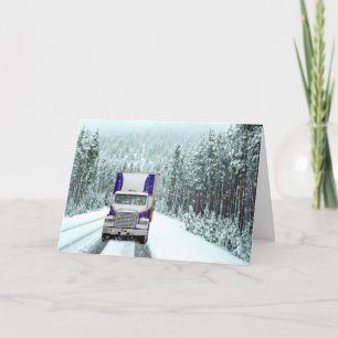 Truck Driver Christmas Holiday Card