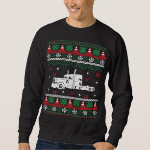 Truck Driver Christmas Ugly Sweater Trucker