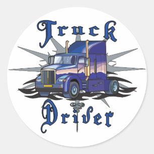 Truck Driver Classic Round Sticker
