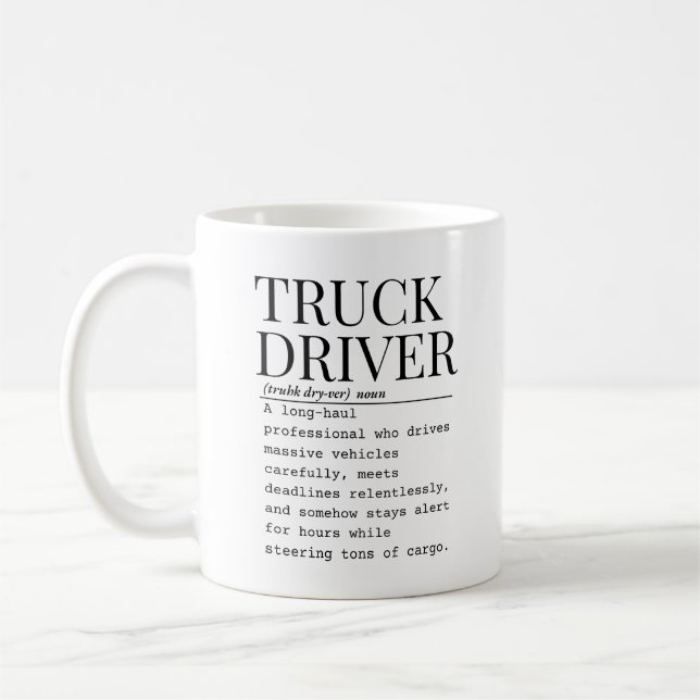 Truck Driver Coffee Mug (Left)