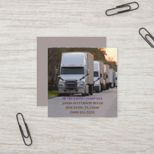 Truck Driver Company Transportation  Square Business Card