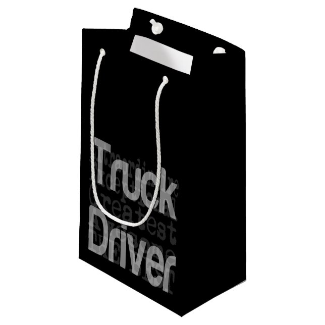 Truck Driver Extraordinaire Small Gift Bag (Front Angled)