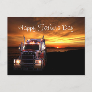 Truck Driver Father's Day Postcard