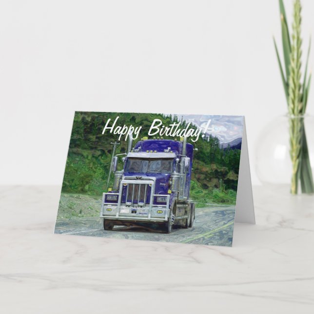 TRUCK Driver Funny Trucker Birthday Cards (Front)