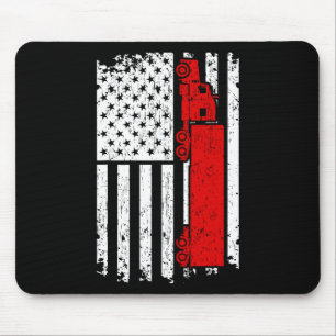 Truck Driver Independence Day Teamster Patriotic T Mouse Mat