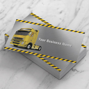 Truck Driver Metal Professional Business Card
