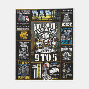 Truck Driver Not For The Weak Fleece Blanket