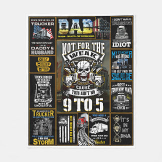 Truck Driver Not For The Weak Fleece Blanket