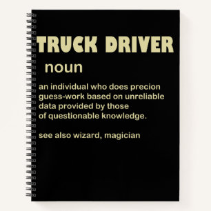 truck driver noun - funny truck driver gift notebook