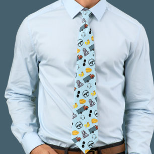 Truck Driver Profession Dad Tie