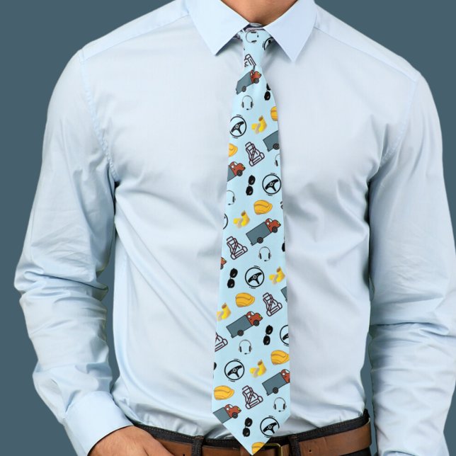 Truck Driver Profession Dad Tie (Creator Uploaded)