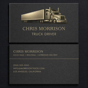 Truck Driver Professional Business Card