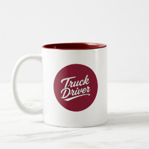 Truck Driver Script Typography Coffee Mug Gift