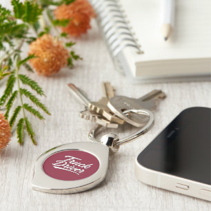 Truck Driver Script Typography Gift Key Ring