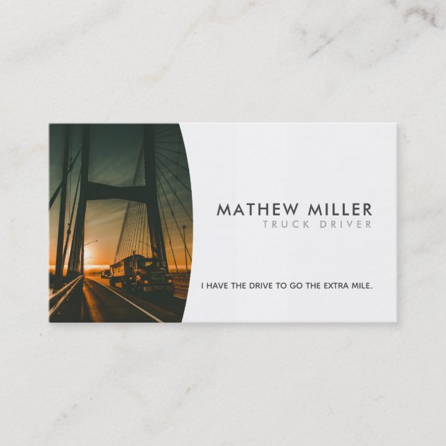 Truck Driver Slogans Business Cards (Front)