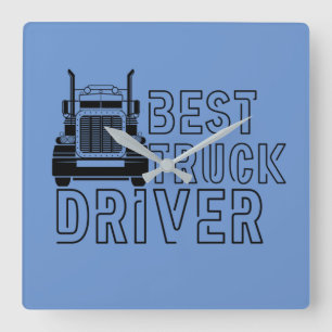 Truck driver   square wall clock