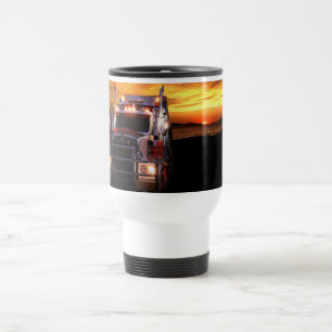 Truck driver travel mug