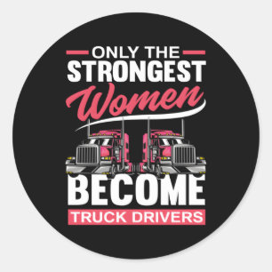 Truck Driver Truck Trucker Classic Round Sticker