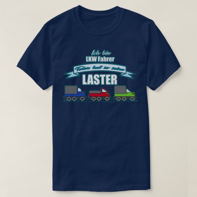 Truck Driver Trucker Funny word game T-Shirt (Design Front)