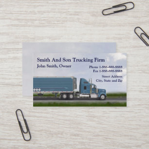 Truck Driver Trucking Firm Business Card