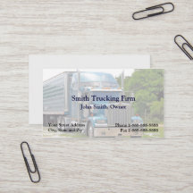 Truck Driver Trucking Firm Business Card