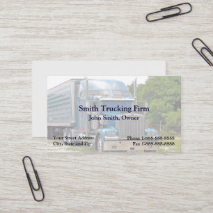 Truck Driver Trucking Firm Business Card