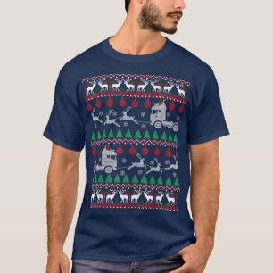 Truck Driver Ugly Christmas Sweater Trucker Xmas C