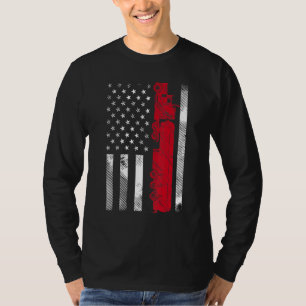 Truck Driver USA American Flag Vintage Trucker Tru T-Shirt