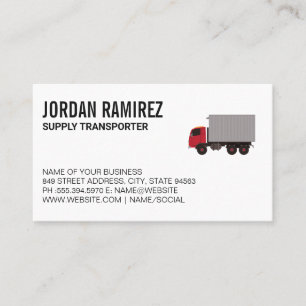 Truck Driver Vehicle Appointment Card