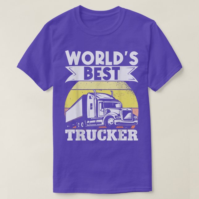 Truck Driver Worlds Best Trucker  T-Shirt (Design Front)
