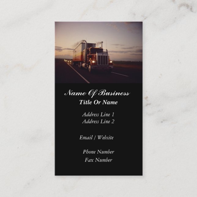Truck Drivers Business Card (Front)