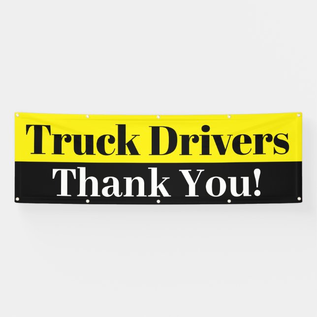 Truck Drivers Thank You Banner (Horizontal)