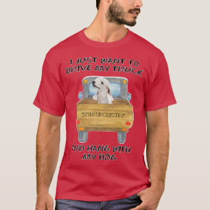 Truck Driving Dog Bedlington Terrier  T-Shirt