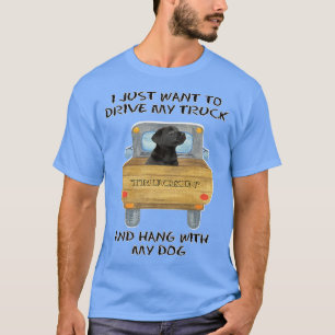 Truck Driving Dog Black Lab puppy T-Shirt