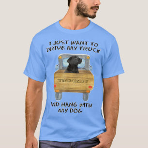 Truck Driving Dog Black Lab puppy T-Shirt