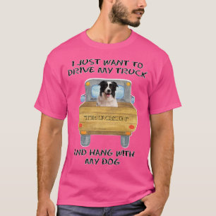 Truck Driving Dog Border Collie T-Shirt