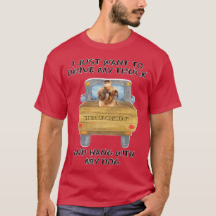 Truck Driving Dog Brussels Griffon  T-Shirt