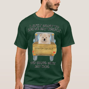 Truck Driving Dog Chow Chow T-Shirt