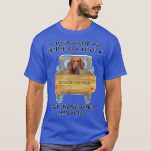 Truck Driving Dog Dachshund T-Shirt