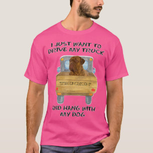 Truck Driving Dog Dogues de Bordeaux T-Shirt